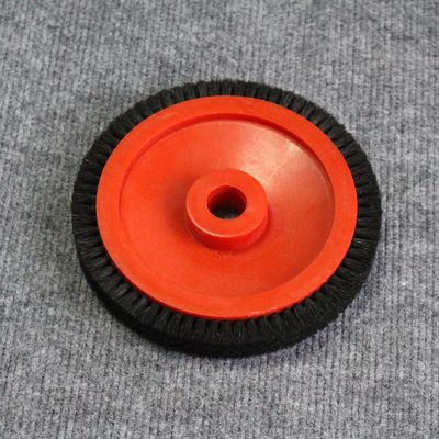 Buy Monforts Stenter Machine Parts Small Brush Wheel Red Plastic Body Black Bristle 22mm Inner Dia online manufacture