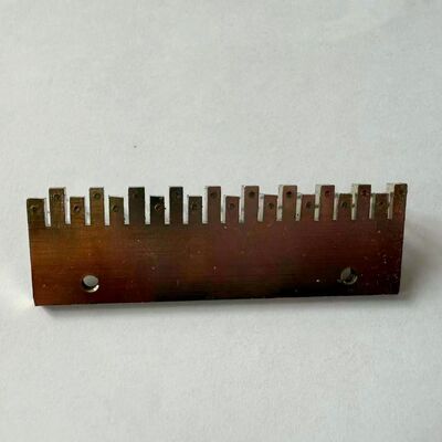 Buy Krantz Stenter Machine Spares Pin Plate 57mm Center Distance 21 Pins 4mm Thickness Copper Material Plate online manufacture