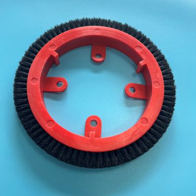 Krantz K10 Brush Wheel Stenter Parts Red Plastic Body Black Nylon Hair Brush Fabric Durability