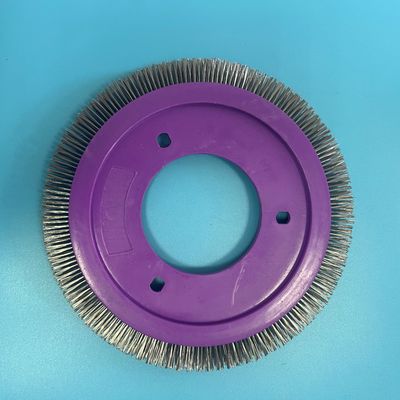 Lk Stenter Machine Parts Purple Plastic Body Stainless Steel Wire Special Brush Wheel