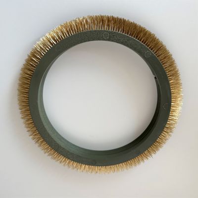 Finshing Stenter Machine Parts Stentex Textile Brush Whees Copper Hair Nylon Plastic Body Green Color