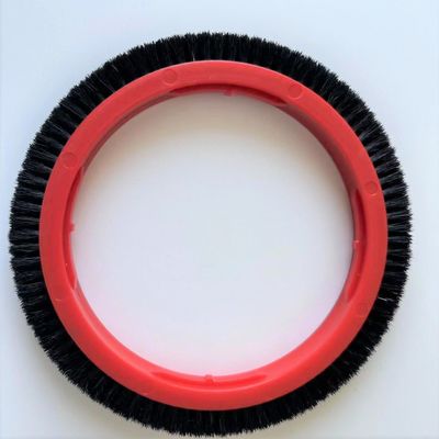 Textile Setting Machine Spares Stenter Machine Parts Brush Wheel 178mm Outer Dia Black Pig Hair