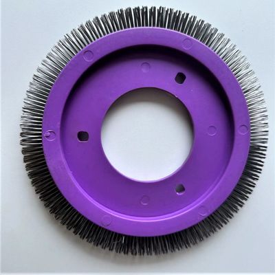 Stenter Machine Parts LK Finishing Machine Brush Wheel Purple Plastic Body Stainless Steel Hair