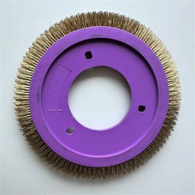Textile Finishing LK Stenter Brush Wheel Purple Color Plactic Material Copper Brass Brush Hair