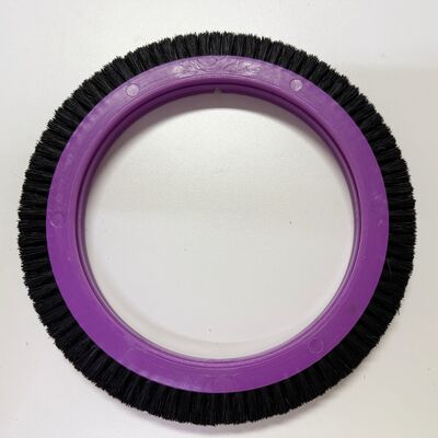 Stenter Machine Parts Bruckner Big Brush Wheel Purple Body Black Root Bristle 220mm Outer Diameter